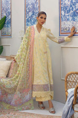 Ansab Jahangir Unstitched Chikankari Lawn | BUTTERCREAM DREAM