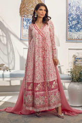 Ansab Jahangir Unstitched Chikankari Lawn | FUSCHIA