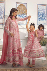 Ansab Jahangir Unstitched Chikankari Lawn | FUSCHIA