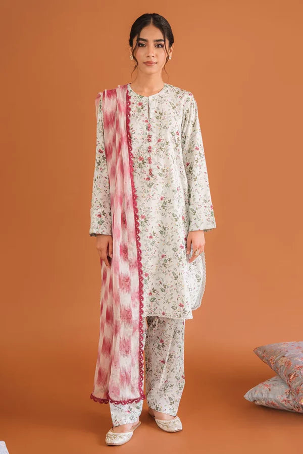 Petals & Prints by Cross Stitch | SUBTLE ALLURE-3PC PRINTED LAWN SUIT