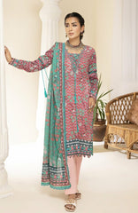 Alzohaib Printed Lawn With Fancy Doriya Dupatta-23 | CFD-23-18