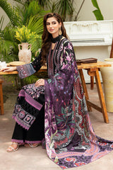 Salwar Kameez with Silk Dupatta | Riwayat Lawn 2024 by Ramsha | Vol 8