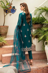 Salwar Kameez with Silk Dupatta | Riwayat Lawn 2024 by Ramsha | Vol 8