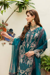 Salwar Kameez with Silk Dupatta | Riwayat Lawn 2024 by Ramsha | Vol 8