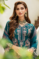 Salwar Kameez with Silk Dupatta | Riwayat Lawn 2024 by Ramsha | Vol 8