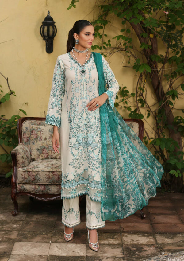 Luxe By Elaf Luxury Embroidered Collection 23| ELJ-05A ICEDREAM