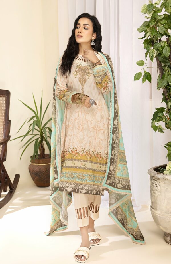 Alzohaib Printed Lawn With Fancy Doriya Dupatta-23 | CFD-23-15