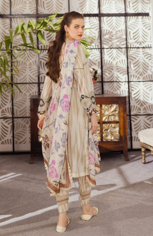 Sunshine Bloom Chikankari Lawn | Printkari Edition 2024 by Alzohaib