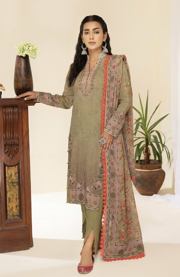 Alzohaib Printed Lawn With Fancy Doriya Dupatta-23 | CFD-23-12