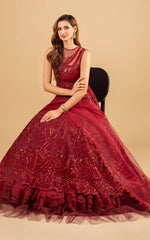 Beautiful Red Lehenga | Barasti Festive by Asifa & Nabeel