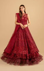 Beautiful Red Lehenga | Barasti Festive by Asifa & Nabeel