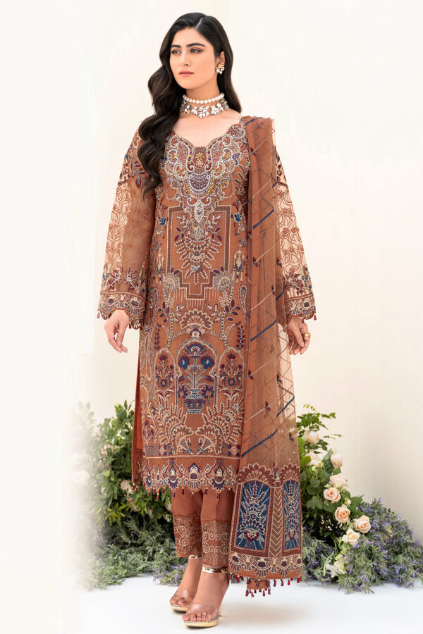 Ramsha Semi Stitch Minhal Vol-8 | M-808