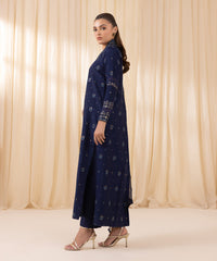 Navy Blue Embroidered Silk Salwar Kameez | 000RFLX24V36