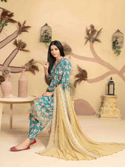 Tazeen by Tawakkal Fabrics Unstitched Embroidered Lawn 3Pc Suit D-9353