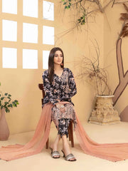 Tazeen by Tawakkal Fabrics Unstitched Embroidered Lawn 3Pc Suit D-9354