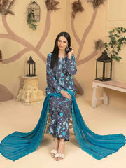 Tazeen by Tawakkal Fabrics Unstitched Embroidered Lawn 3Pc Suit D-9356