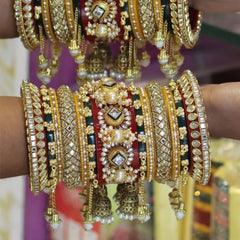 Royal Rajwadi Bridal Bangle Set