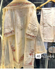 Organza Kameez with straight Pant