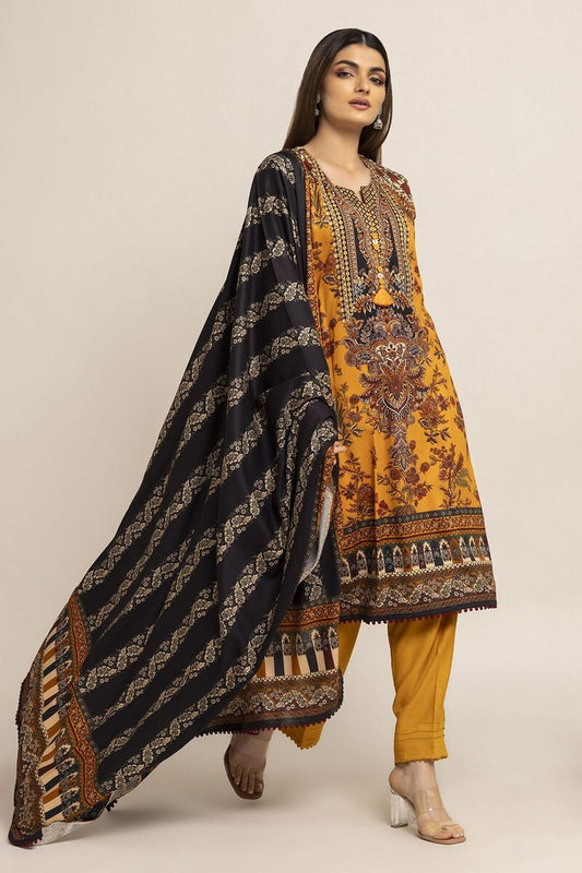 Khaadi Winter Story | 2023 Collection | ama231002_yellow