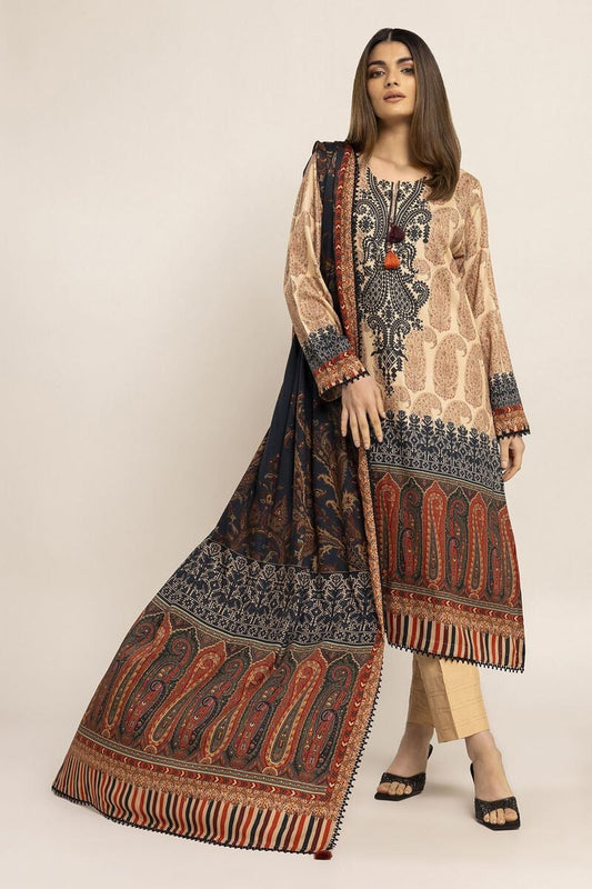 Khaadi Winter Story | 2023 Collection | ama231004_beige